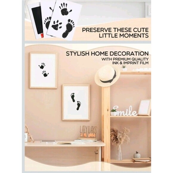 Jetec 9 Set Inkless Baby Footprint and Handprint Kit, Clean Touch Ink Pad For Ba - Picture 6 of 11